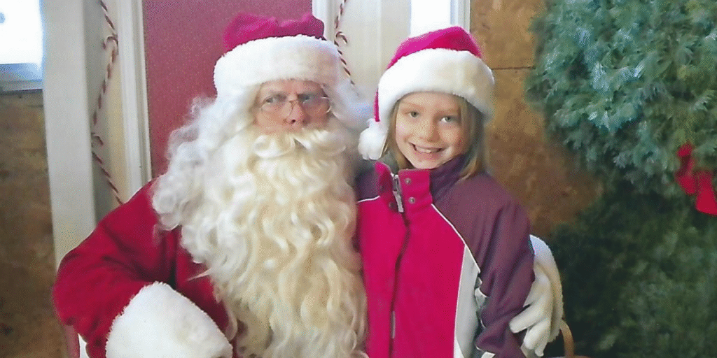 Ellie with Santa